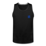 Men’s Premium Tank  WITH BLUE  LOGO - black