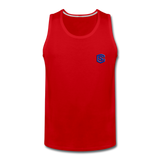 Men’s Premium Tank  WITH BLUE  LOGO - red