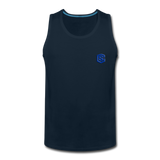 Men’s Premium Tank  WITH BLUE  LOGO - deep navy