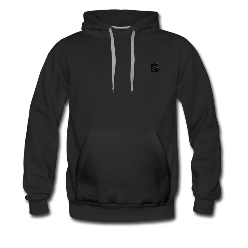 Men’s Premium Hoodie  WITH BLACK  LOGO - black