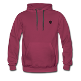 Men’s Premium Hoodie  WITH BLACK  LOGO - burgundy