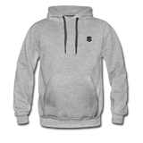 Men’s Premium Hoodie  WITH BLACK  LOGO - heather gray