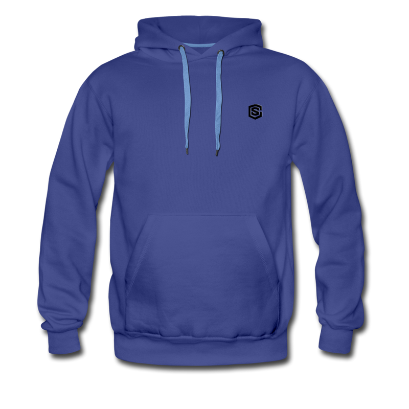 Men’s Premium Hoodie  WITH BLACK  LOGO - royalblue