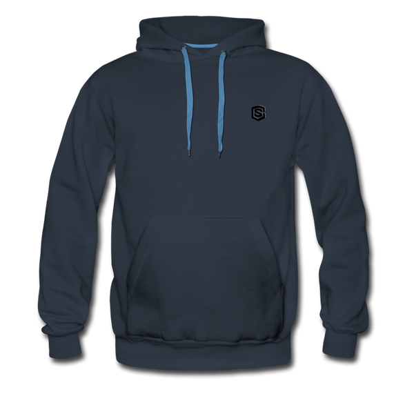 Men’s Premium Hoodie  WITH BLACK  LOGO - navy