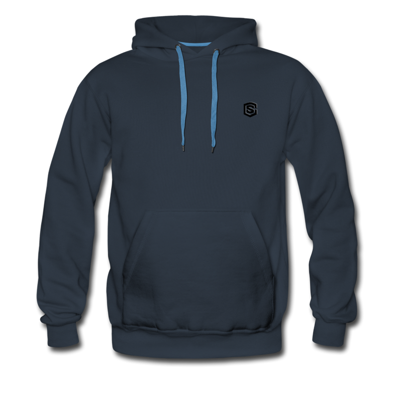 Men’s Premium Hoodie  WITH BLACK  LOGO - navy