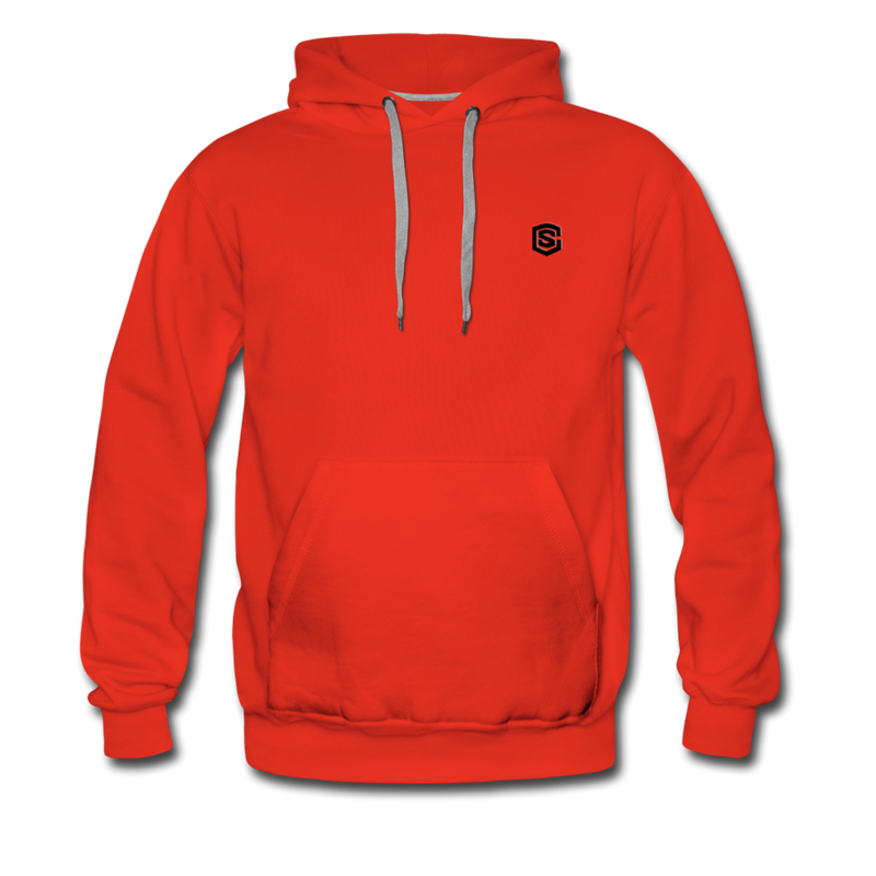 Men’s Premium Hoodie  WITH BLACK  LOGO - red