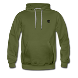 Men’s Premium Hoodie  WITH BLACK  LOGO - olive green