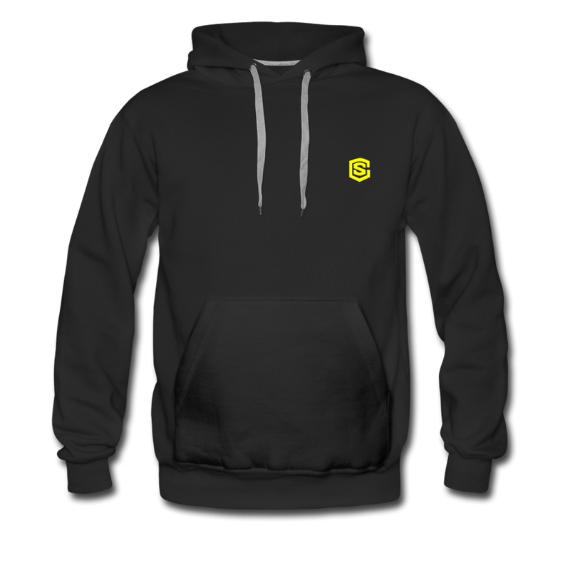 Men’s Premium Hoodie  WITH YELLOW  LOGO - black