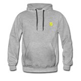 Men’s Premium Hoodie  WITH YELLOW  LOGO - heather gray