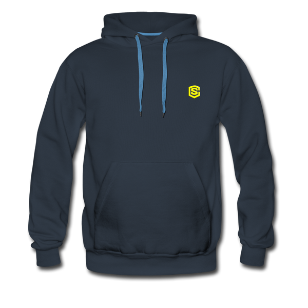 Men’s Premium Hoodie  WITH YELLOW  LOGO - navy