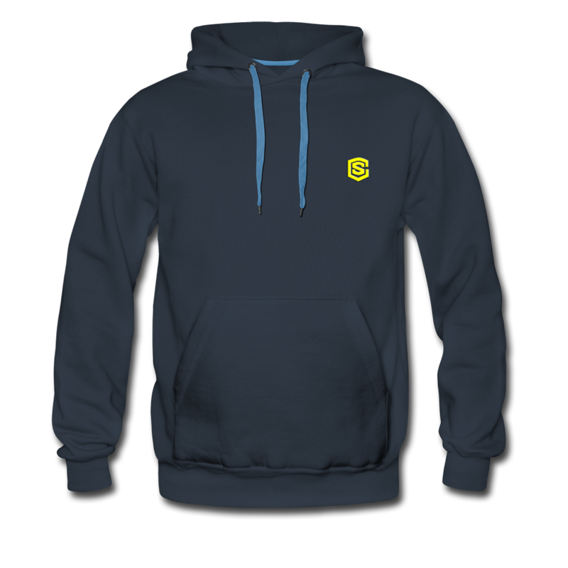 Men’s Premium Hoodie  WITH YELLOW  LOGO - navy