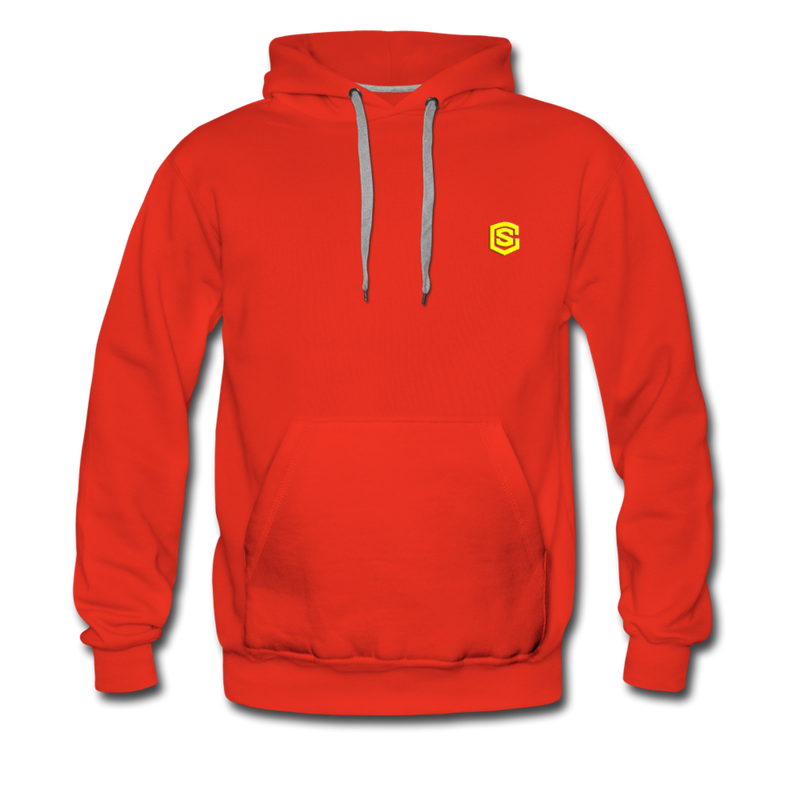 Men’s Premium Hoodie  WITH YELLOW  LOGO - red