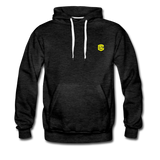 Men’s Premium Hoodie  WITH YELLOW  LOGO - charcoal gray