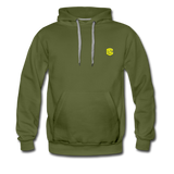 Men’s Premium Hoodie  WITH YELLOW  LOGO - olive green