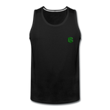 Men’s Premium Tank  WITH GREEN  LOGO - black