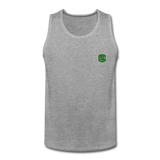 Men’s Premium Tank  WITH GREEN  LOGO - heather gray