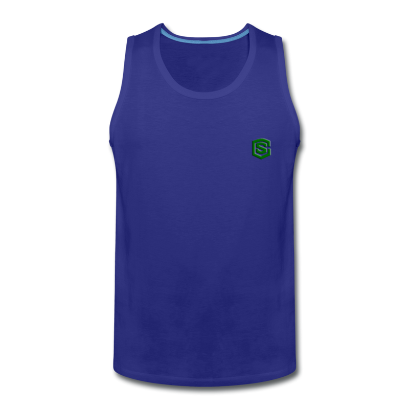 Men’s Premium Tank  WITH GREEN  LOGO - royal blue