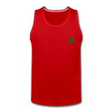 Men’s Premium Tank  WITH GREEN  LOGO - red