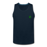 Men’s Premium Tank  WITH GREEN  LOGO - deep navy