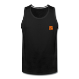 Men’s Premium Tank  WITH ORANGE  LOGO - black