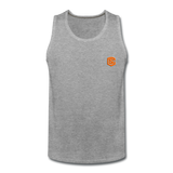 Men’s Premium Tank  WITH ORANGE  LOGO - heather gray