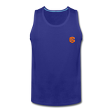 Men’s Premium Tank  WITH ORANGE  LOGO - royal blue