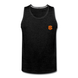 Men’s Premium Tank  WITH ORANGE  LOGO - charcoal gray