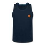 Men’s Premium Tank  WITH ORANGE  LOGO - deep navy