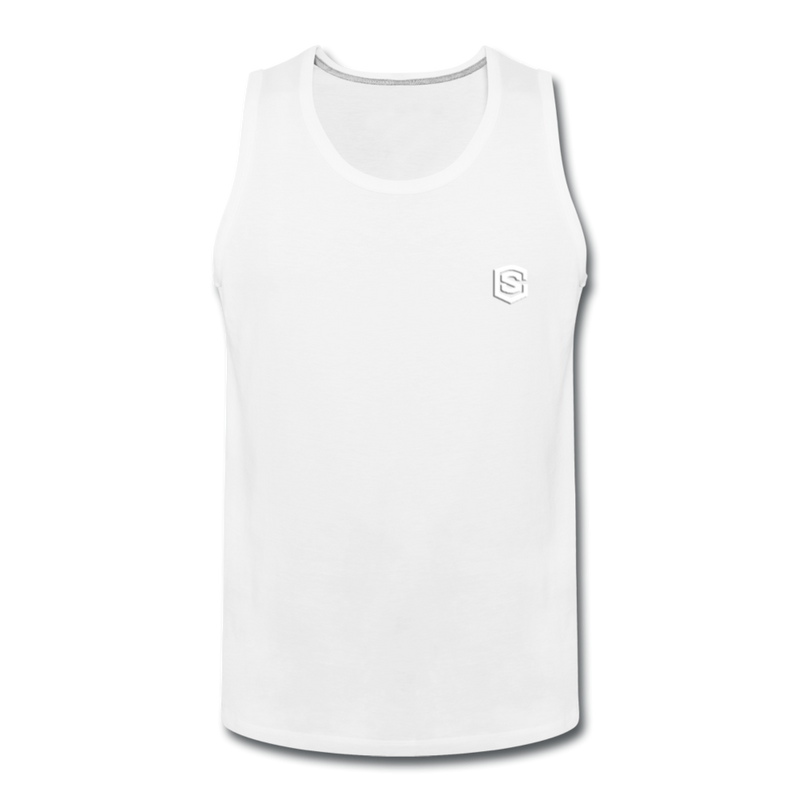 Men’s Premium Tank  WITH  WHITE LOGO - white