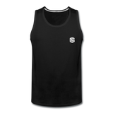 Men’s Premium Tank  WITH  WHITE LOGO - black