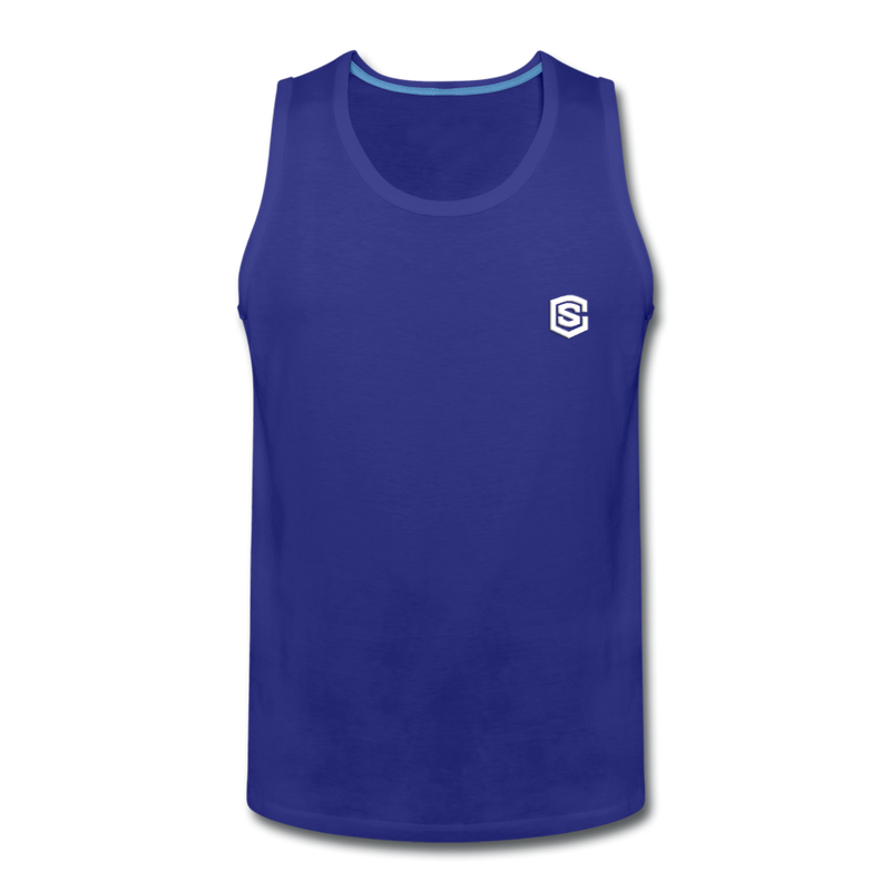 Men’s Premium Tank  WITH  WHITE LOGO - royal blue