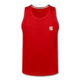 Men’s Premium Tank  WITH  WHITE LOGO - red