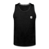 Men’s Premium Tank  WITH  WHITE LOGO - charcoal gray