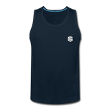 Men’s Premium Tank  WITH  WHITE LOGO - deep navy