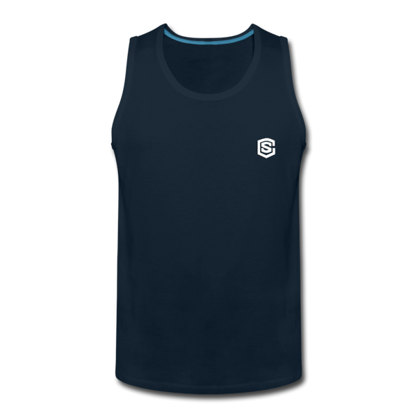 Men’s Premium Tank  WITH  WHITE LOGO - deep navy