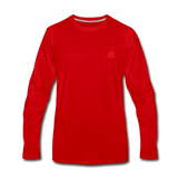 Men's Premium Long Sleeve T-Shirt  WITH RED  LOGO - red