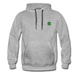 Men’s Premium Hoodie  WITH GREEN  LOGO - heather gray