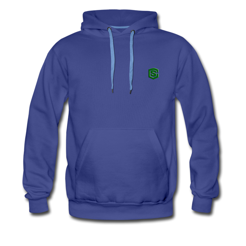 Men’s Premium Hoodie  WITH GREEN  LOGO - royalblue