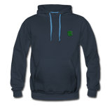 Men’s Premium Hoodie  WITH GREEN  LOGO - navy