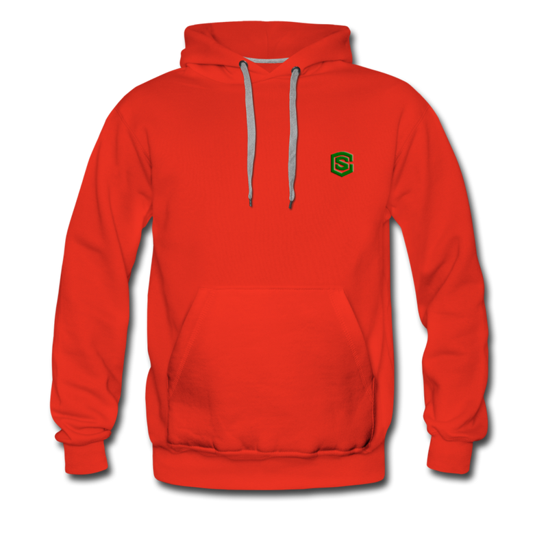 Men’s Premium Hoodie  WITH GREEN  LOGO - red