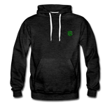 Men’s Premium Hoodie  WITH GREEN  LOGO - charcoal gray