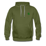 Men’s Premium Hoodie  WITH GREEN  LOGO - olive green