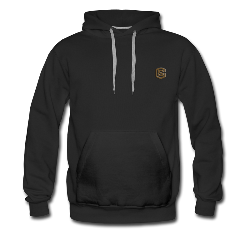 Men’s Premium Hoodie  WITH BROWN  LOGO - black