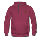 Men’s Premium Hoodie  WITH BROWN  LOGO - burgundy