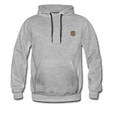 Men’s Premium Hoodie  WITH BROWN  LOGO - heather gray