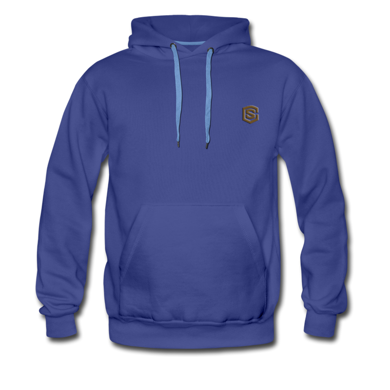 Men’s Premium Hoodie  WITH BROWN  LOGO - royalblue