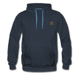 Men’s Premium Hoodie  WITH BROWN  LOGO - navy