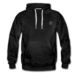 Men’s Premium Hoodie  WITH BROWN  LOGO - charcoal gray