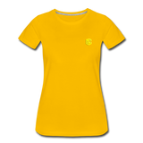 Women’s Premium T-Shirt  WITH YELLOW  LOGO - sun yellow