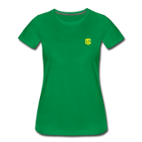 Women’s Premium T-Shirt  WITH YELLOW  LOGO - kelly green